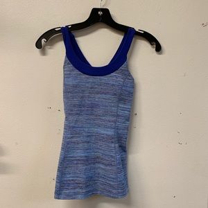 Lululemon Blue Cross Back Tank